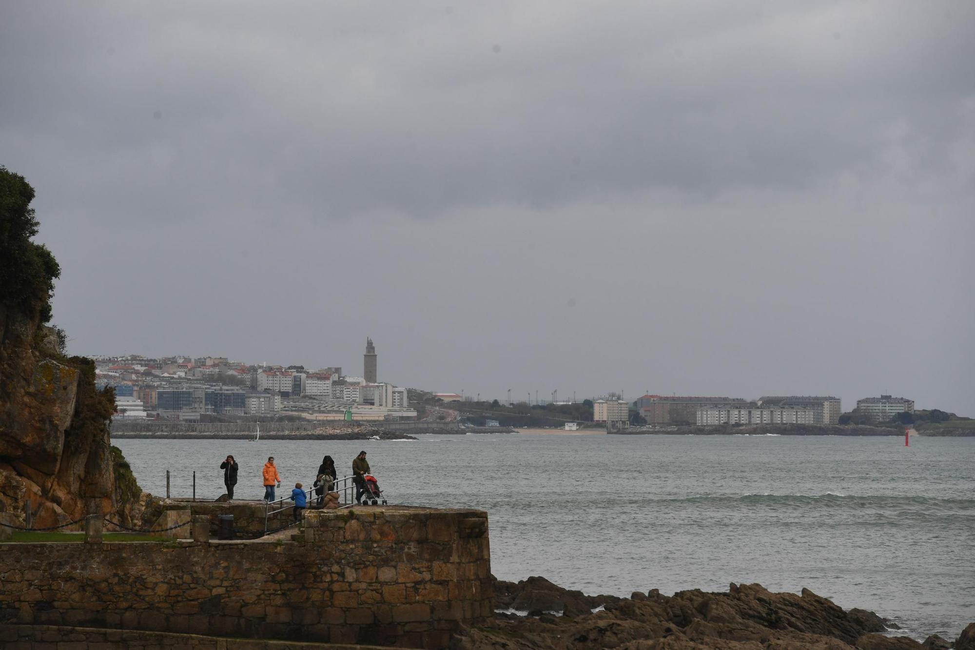 Activada la alerta amarilla por temporal de lluvia en el litoral coruñés.
