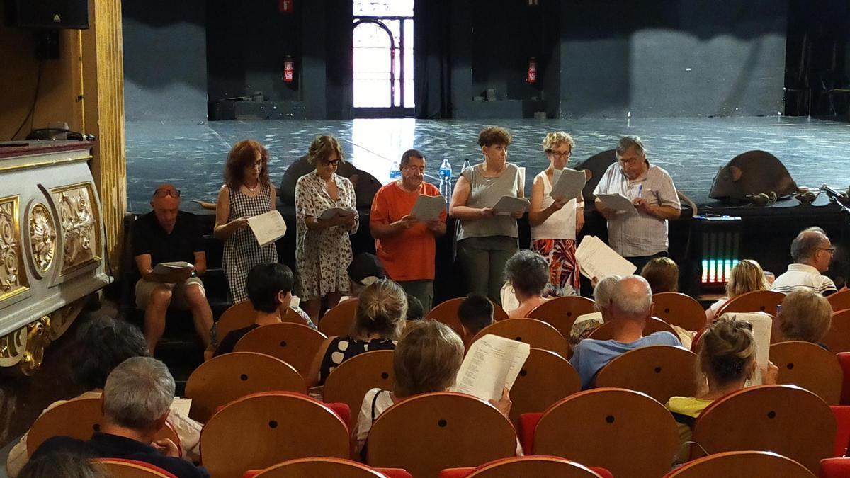 Primera lectura de l'obra "El retaule del flautista", al Teatre Conservatori
