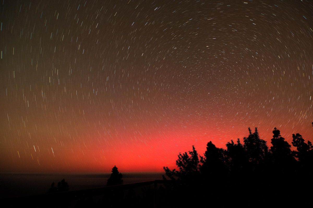 Insólitas auroras boreales desde Canarias