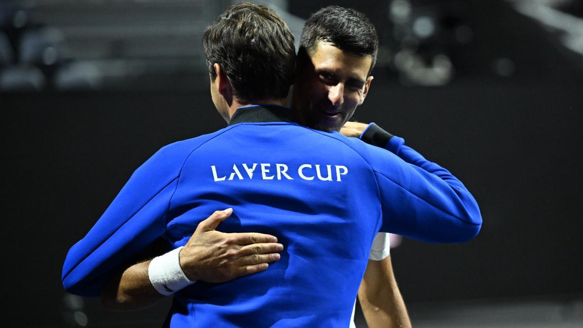 Djokovic saludando a Federer