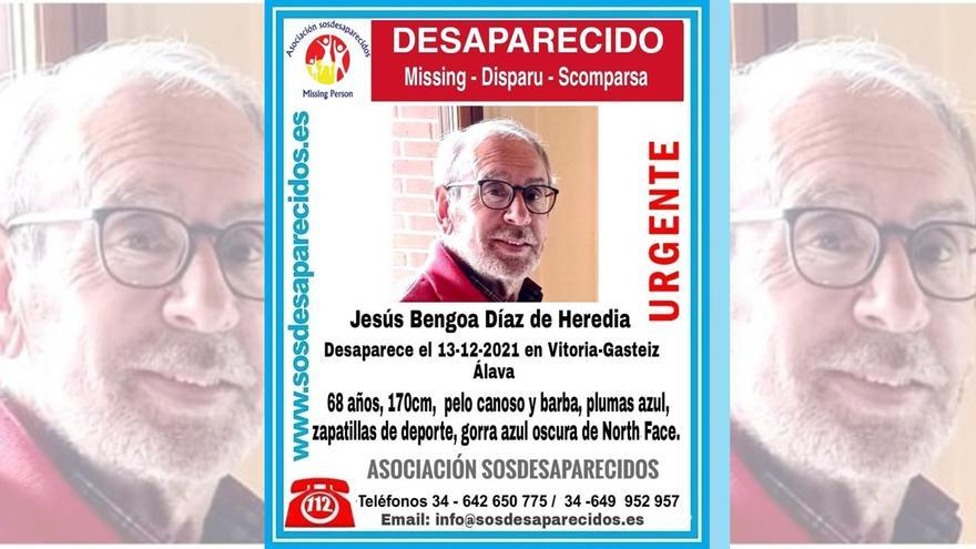 Jesús Bengoa desapareció en Vitoria el pasado 13 de diciembre.