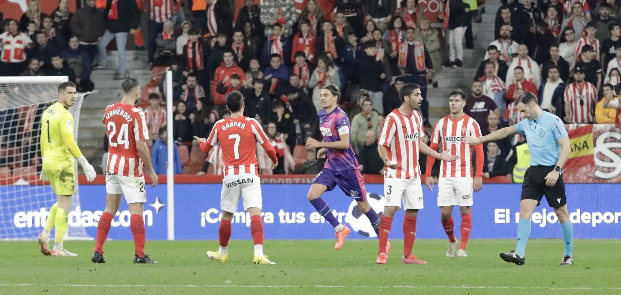 El partido entre el Sporting y el Leganés, en imágenes