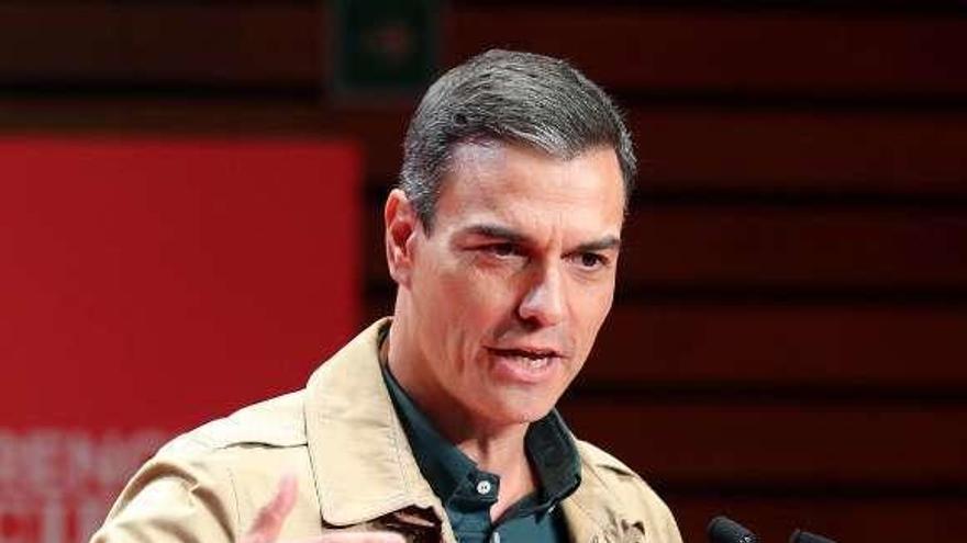 Sánchez, en su intervención en la clausura del acto del PSOE canario.