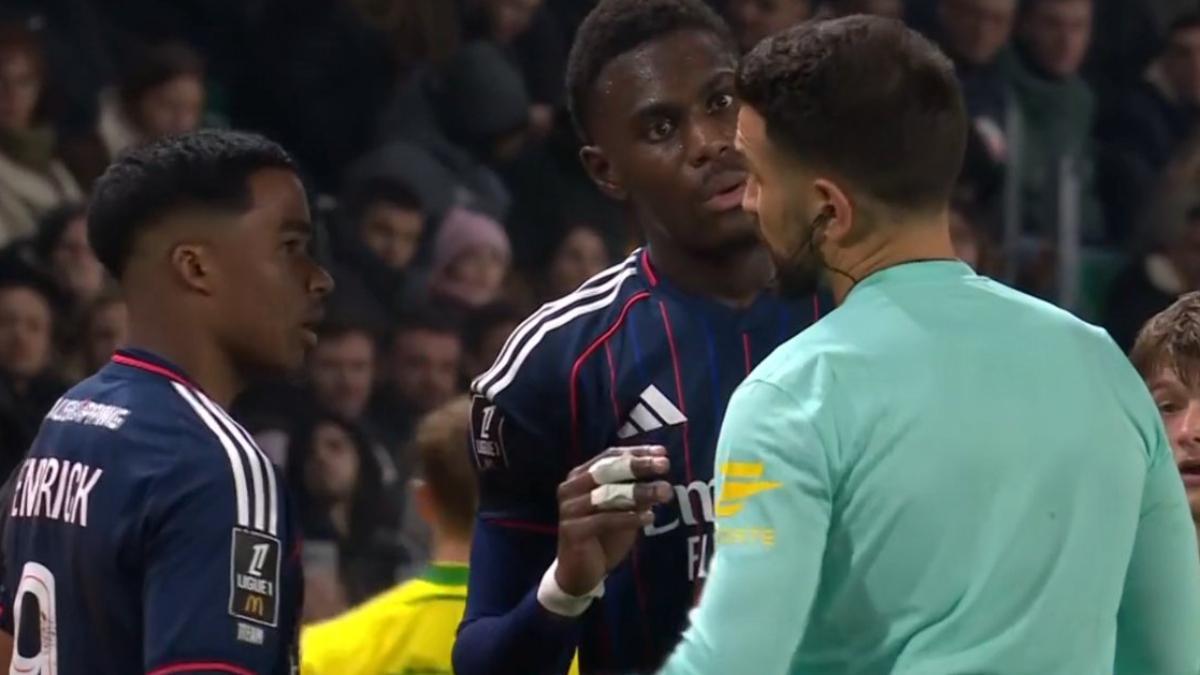 Endrick, expulsado ante el Nantes