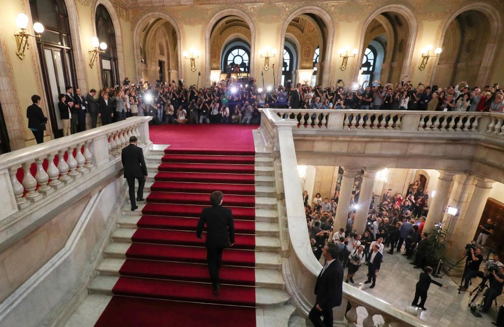 Les millors fotos de la compareixença de Puigdemont