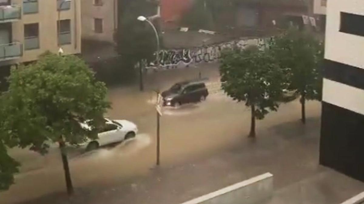 Fuertes lluvias en Girona