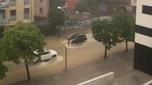 Xàfecs torrencials causen inundacions a les comarques de Girona