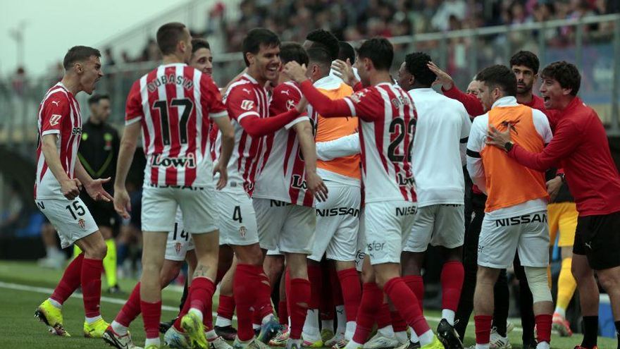 Así fue el partido entre el Sporting y el Eldense