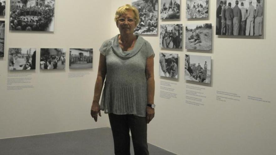 Rosa Toran al Museu d&#039; Història de Catalunya, en l&#039;exposició &quot; Més  enllà de Mathausen. Francesc Boix , fotògraf &quot;, que ha comissaria  aquest any.