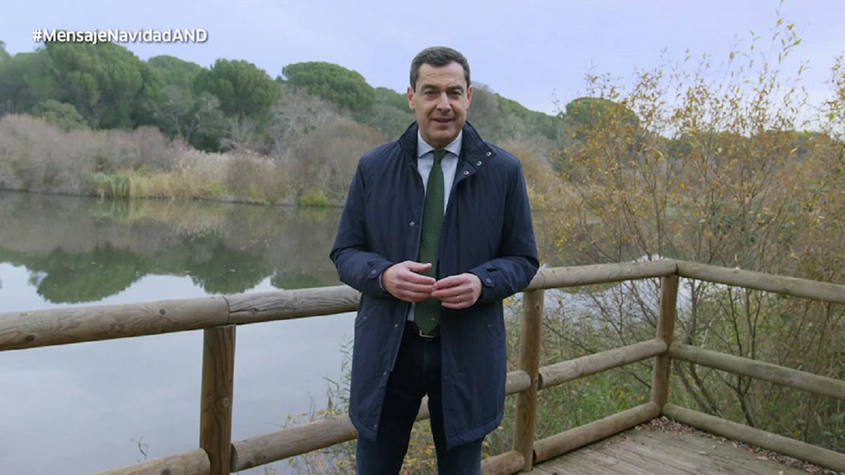 El presidente de la Junta, Juanma Moreno, ha elegido Doñana para su mensaje de Navidad de este año.
