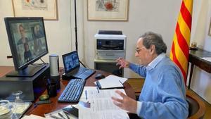 27/04/2020 Torra y el sector del libro acuerdan crear una comisiÃ³n de trabajo