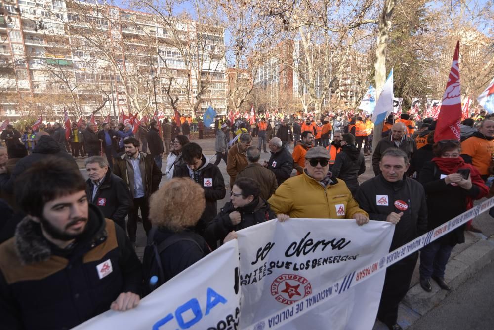 Manifestación de trabajadores de Alcoa en Madrid