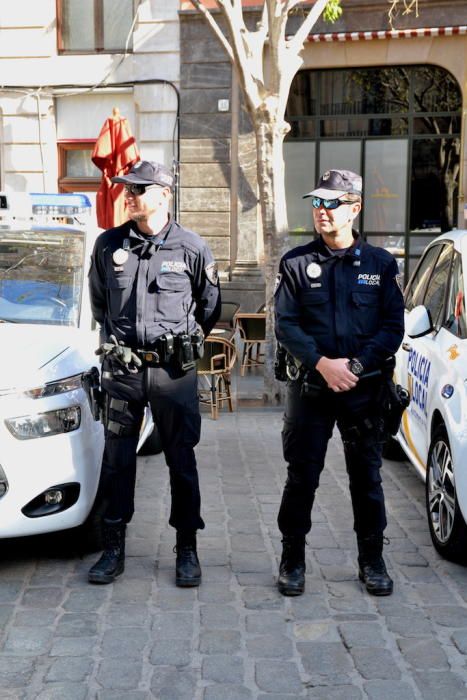 120 policías vigilarán a diario el centro y las zonas de playa de Palma en verano