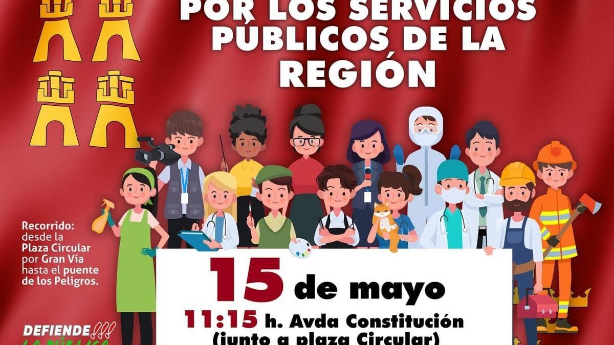 Docentes Unidos como miembros de la plataforma Defiende La Pública, junto a Sanitarios Necesarios y Ampas Unidas,  organiza una manifestación para el próximo 15 de Mayo