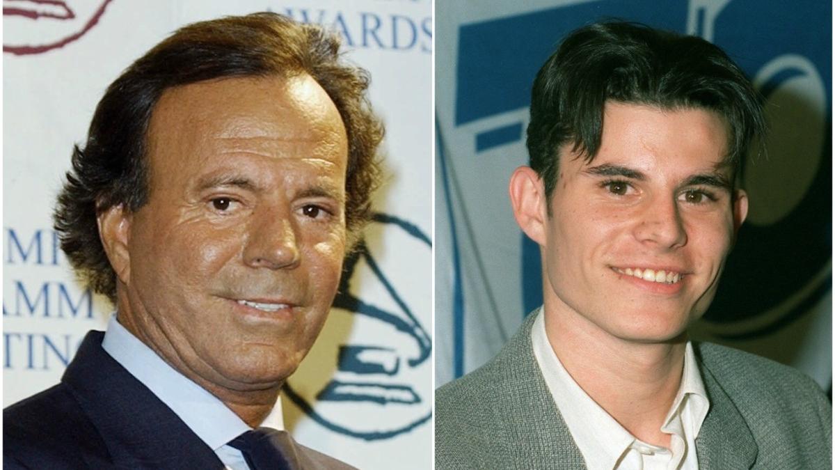 Julio Iglesias (izquierda) y su presunto hijo, Javier (derecha).