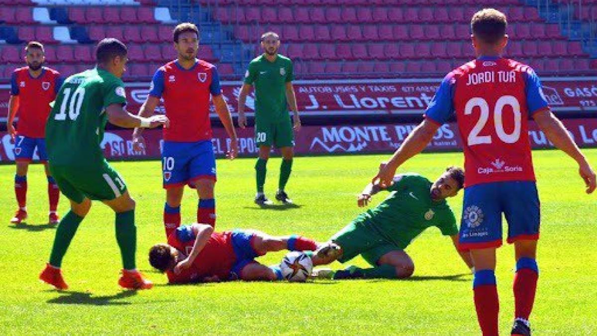 Imagen del Numancia-Cerdanyola de la pasada temporada en Los Pajaritos