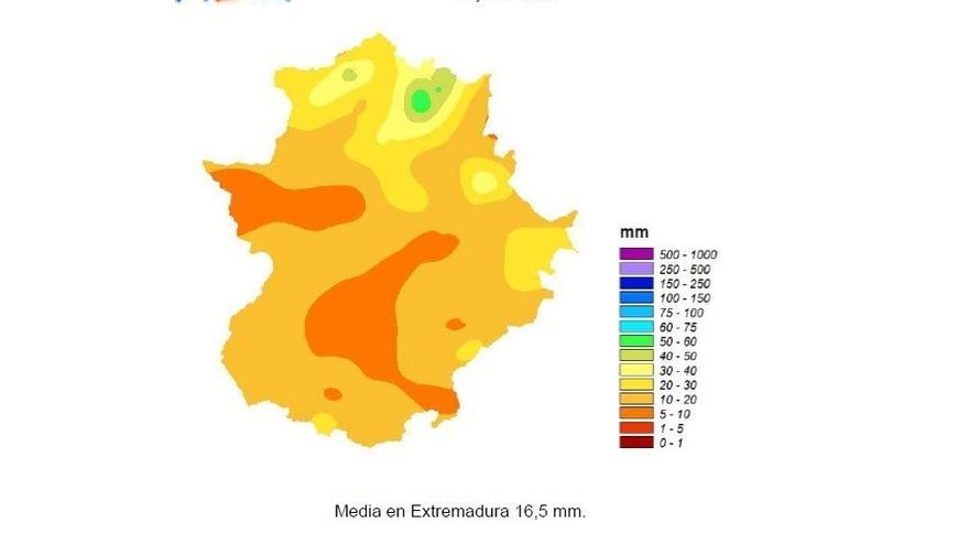 Mapa de precipitaciones.