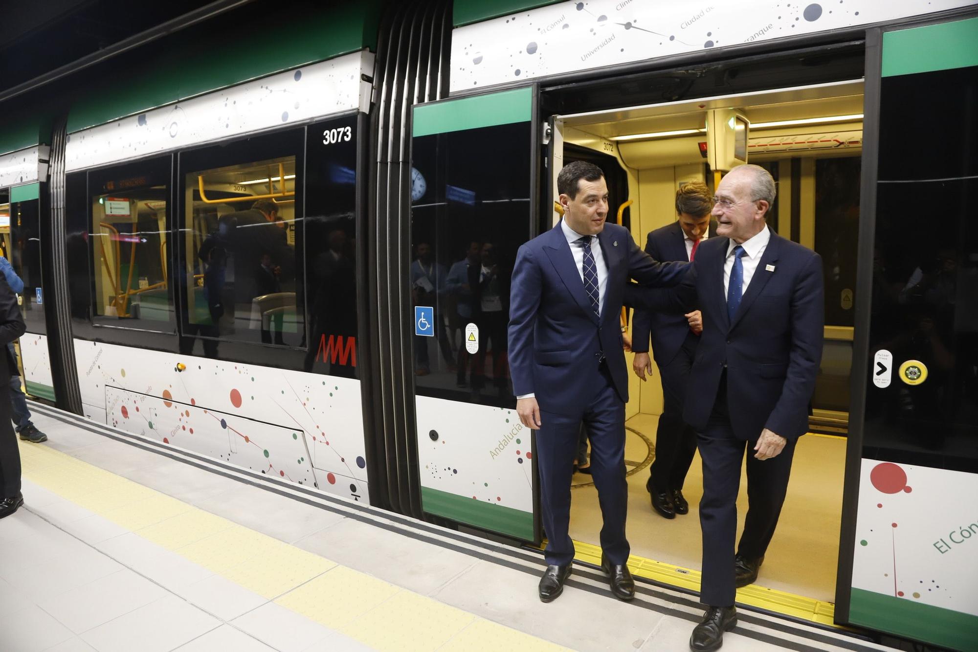 Inauguración de la ampliación del metro de Málaga hasta el Centro