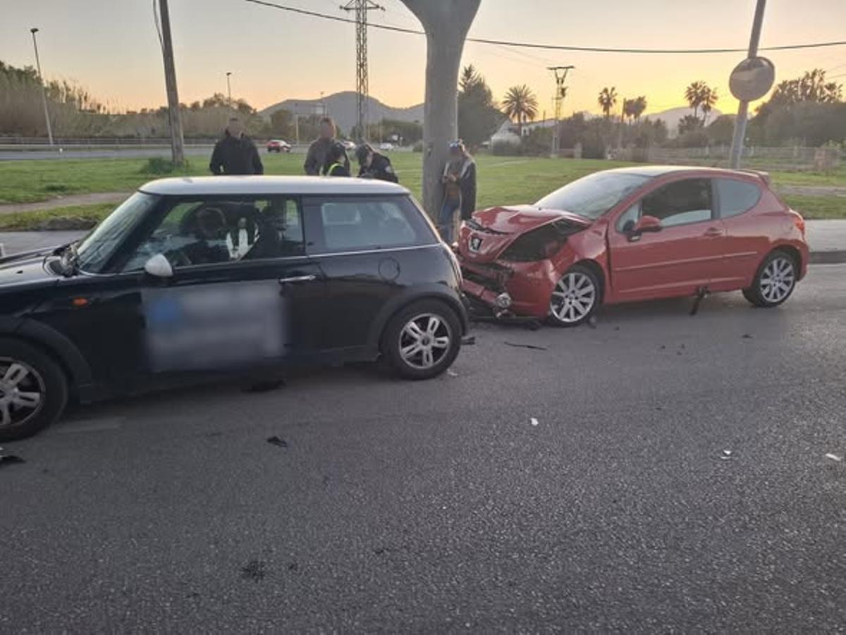 Uno de los accidentes registrado en Alcúdia la semana pasada.