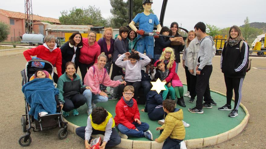 Visita del colegio Gloria Fuertes al Parque Minero del Pozo San Juan de Andorra (Teruel)