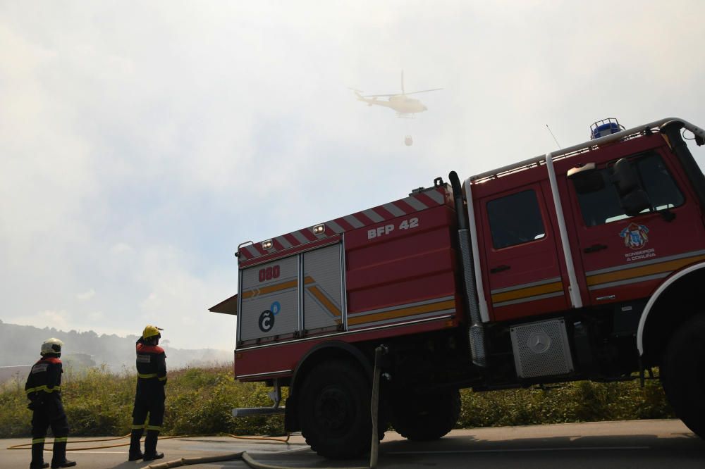 Un incendio en Visma, el segundo en ocho días, calcina 16.000 metros cuadrados.