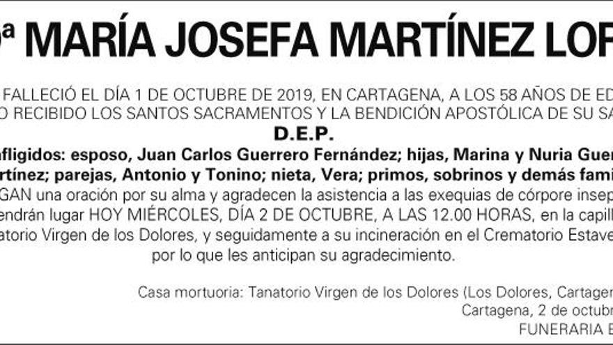 Dª María Josefa Martínez Lorca