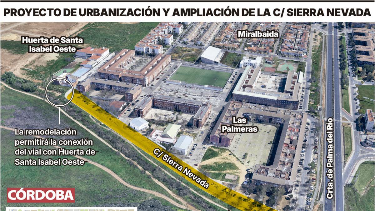 Gráfico de la ampliación de la calle Sierra Nevada.