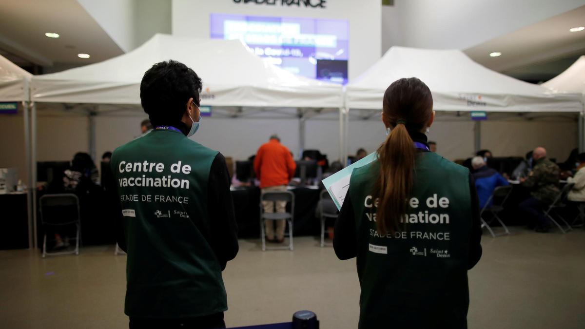 Imagen de un centro de vacunación en Francia.