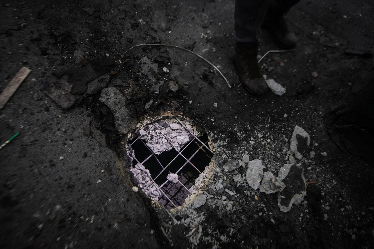 Un edificio en Ucrania afectado por ataques rusos