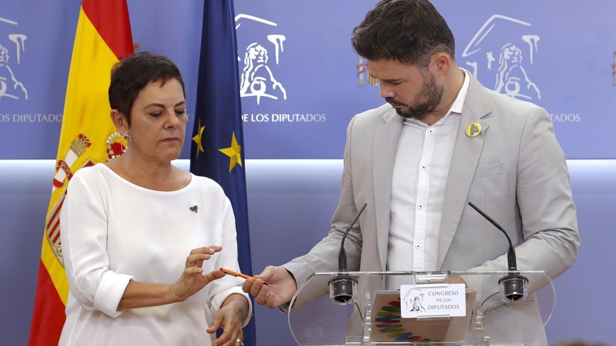 ERC y Bildu se abstendrán en la investidura de Pedro Sánchez