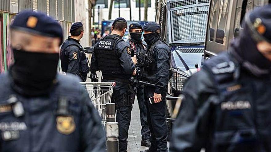 Un moment de l&#039;operació al cor de Barcelona