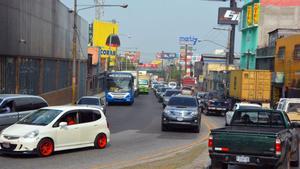 Tráfico en Guatemala.