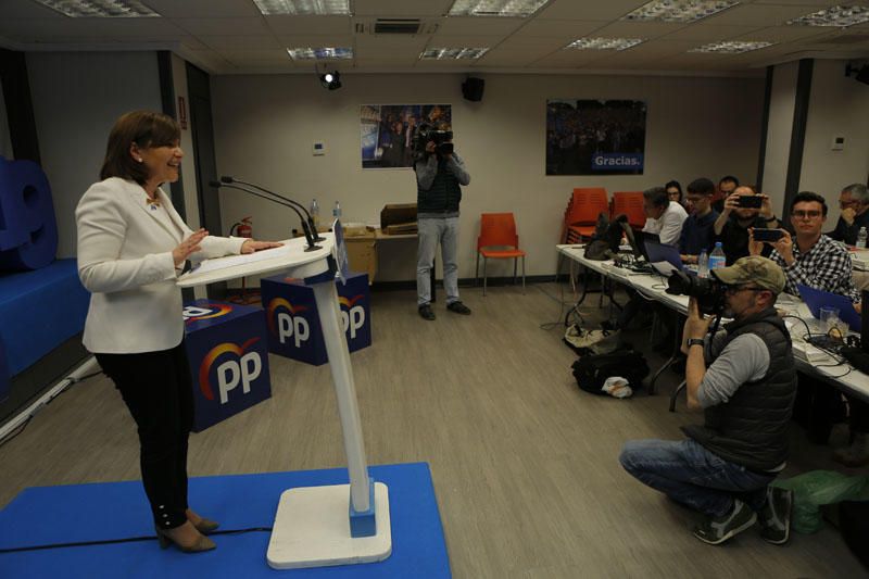 La noche electoral en la sede los partidos