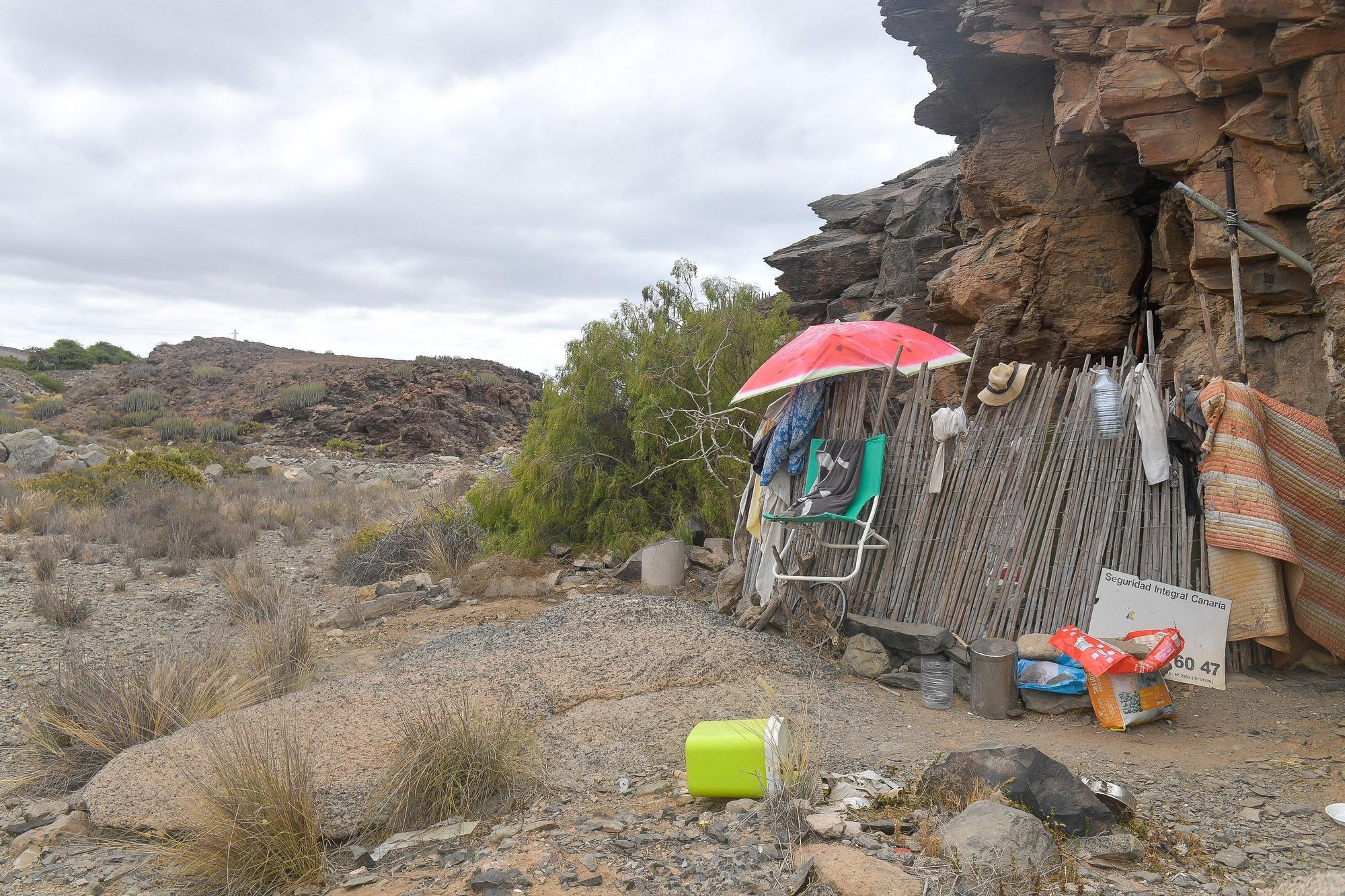 Chabolismo en el barranco de El Veril, en Sa Bartolomé de Tirajana. 