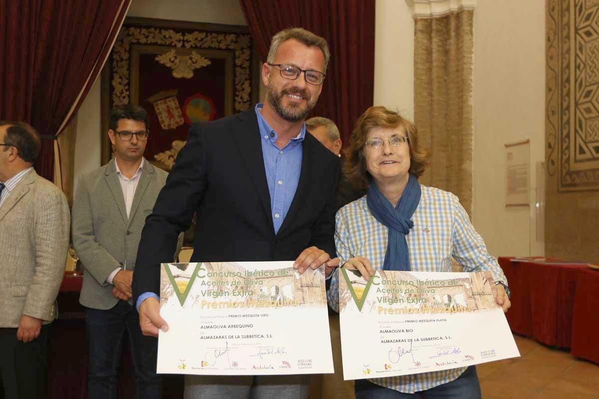 V Concurso ibérico de aceites de oliva virgen extra premios Mezquita 2018