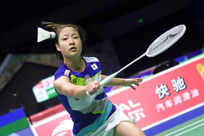 Nozomi Okuhara durante su partido contra Natalia Perminova en la Copa del Mundo Sudirman de bádminton disputado en Nanning.