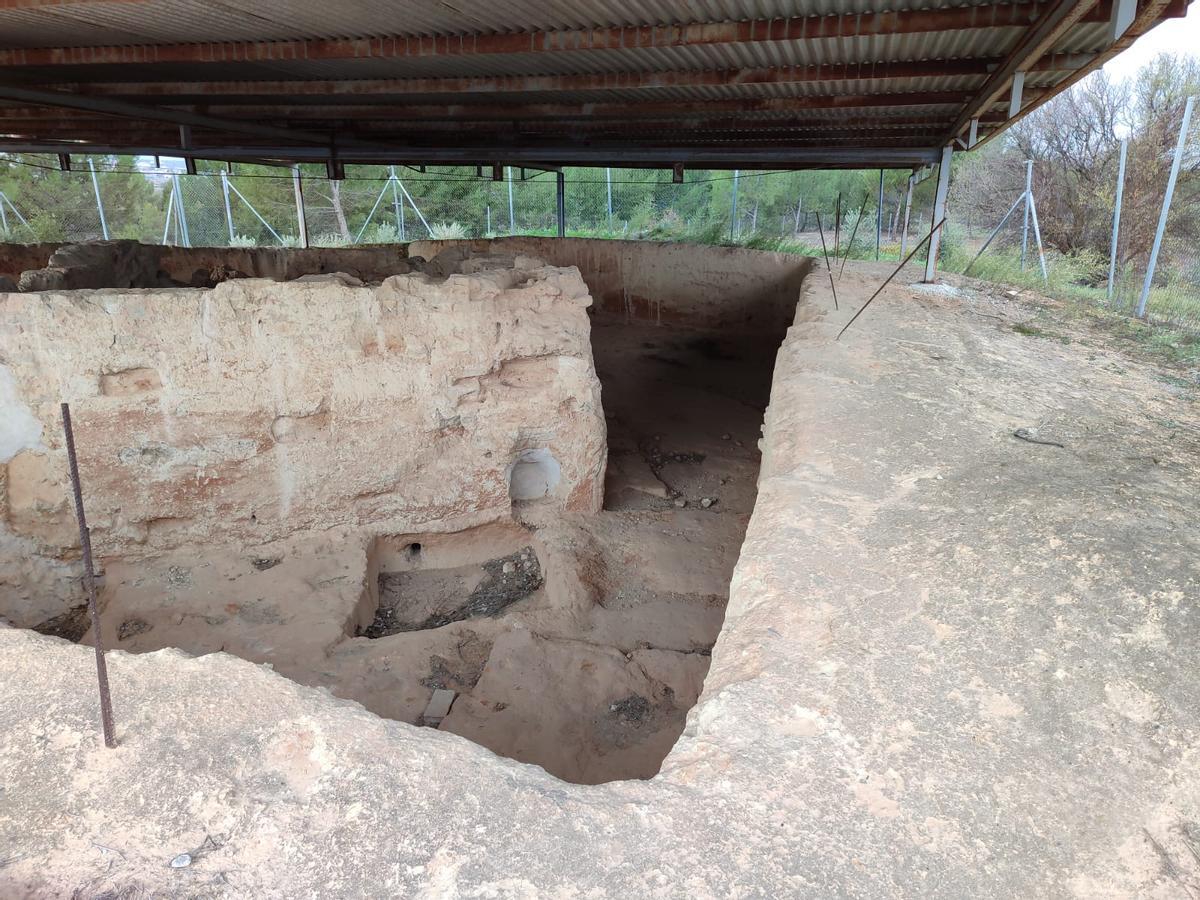 Estado del yacimiento arqueológico del Cerro del Sastre de Montemayor, en imagen de este domingo.