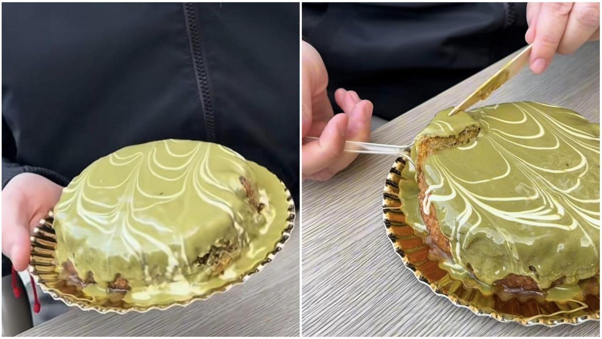 "La más brutal que vais a ver": esta heladería de Málaga ofrece su torrija gigante de pistacho "del tamaño de una tarta"