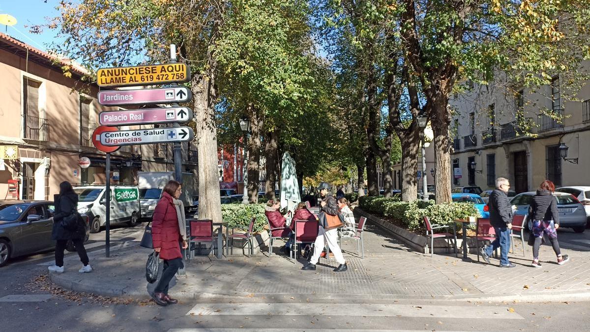 Una calle del centro de Aranjuez.