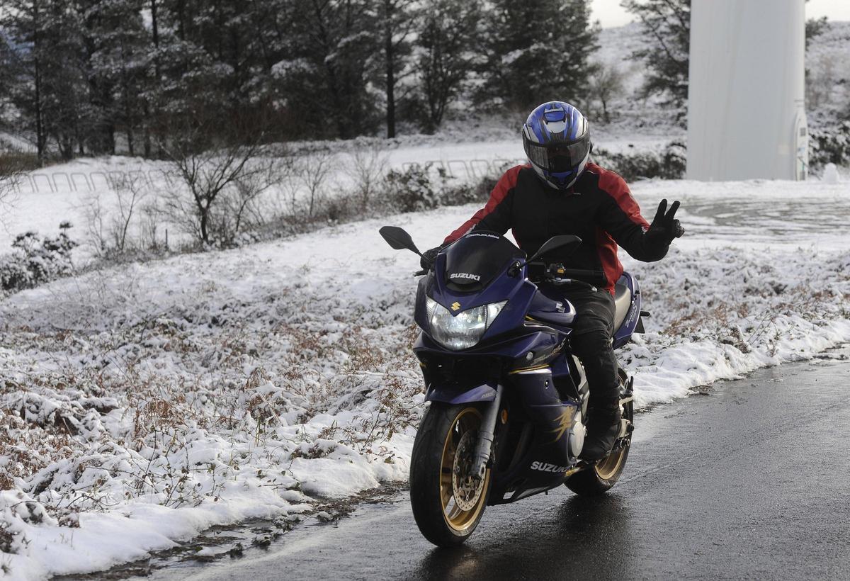 Nieva en las cúspides de Galicia