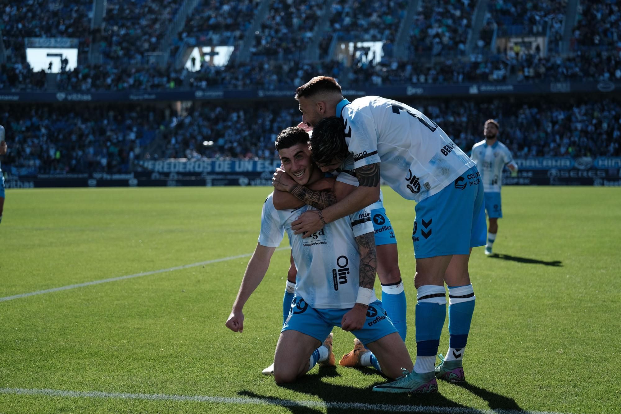 Una imagen del Málaga CF - Atlético Baleares en La Rosaleda.