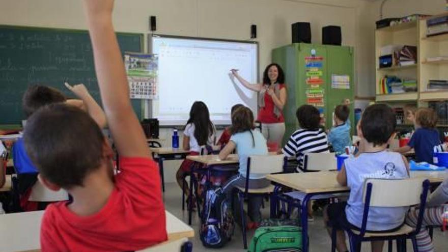 Alumnos de Primaria en el aula de uno de los colegios de la provincia.