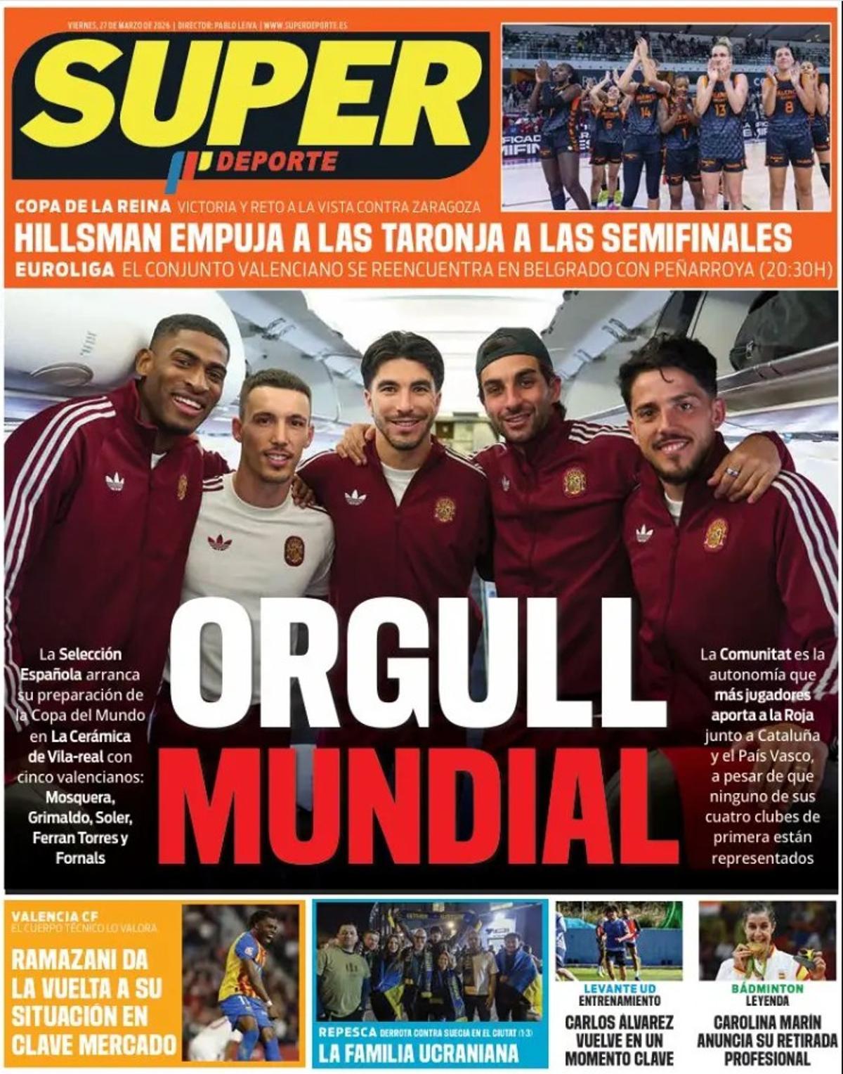 Carolina Marín, protagonista en las portadas de hoy