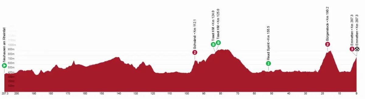 El perfil de la etapa 7 del Tour de Suiza 2025