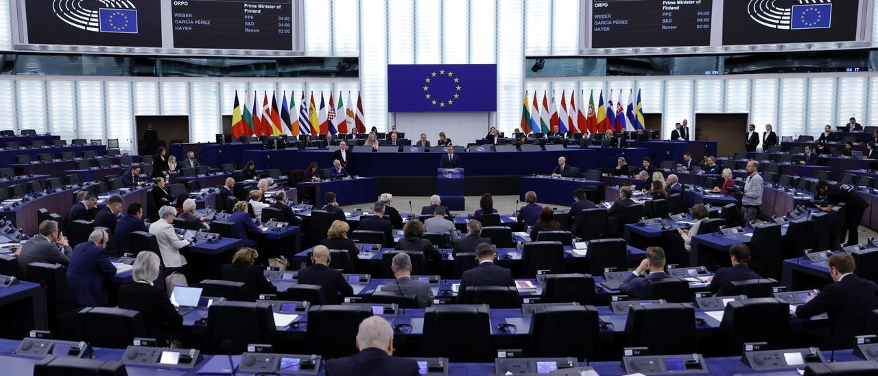 Sesión plenaria en el Parlamento Europeo este miércoles 13 de marzo.