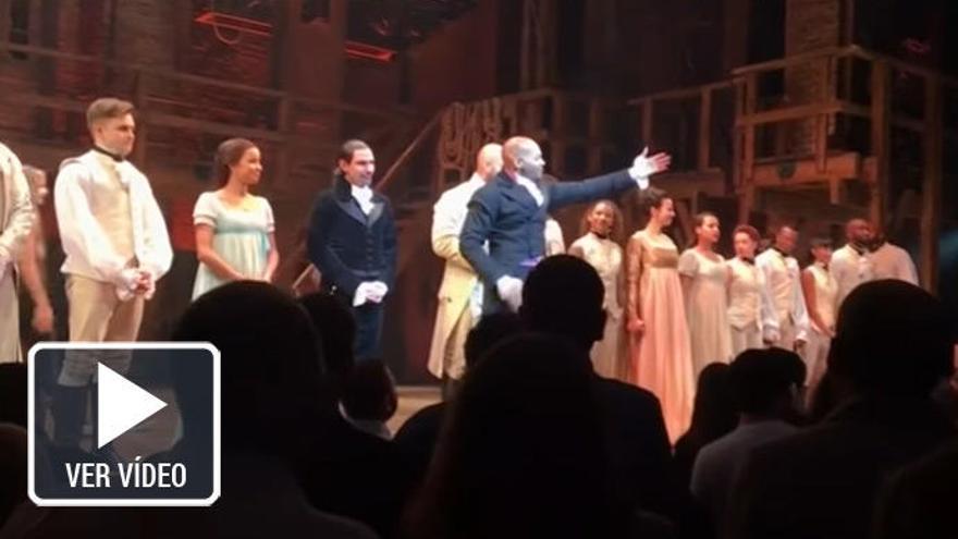 Los actores de &#039;Hamilton&#039; tras su función.