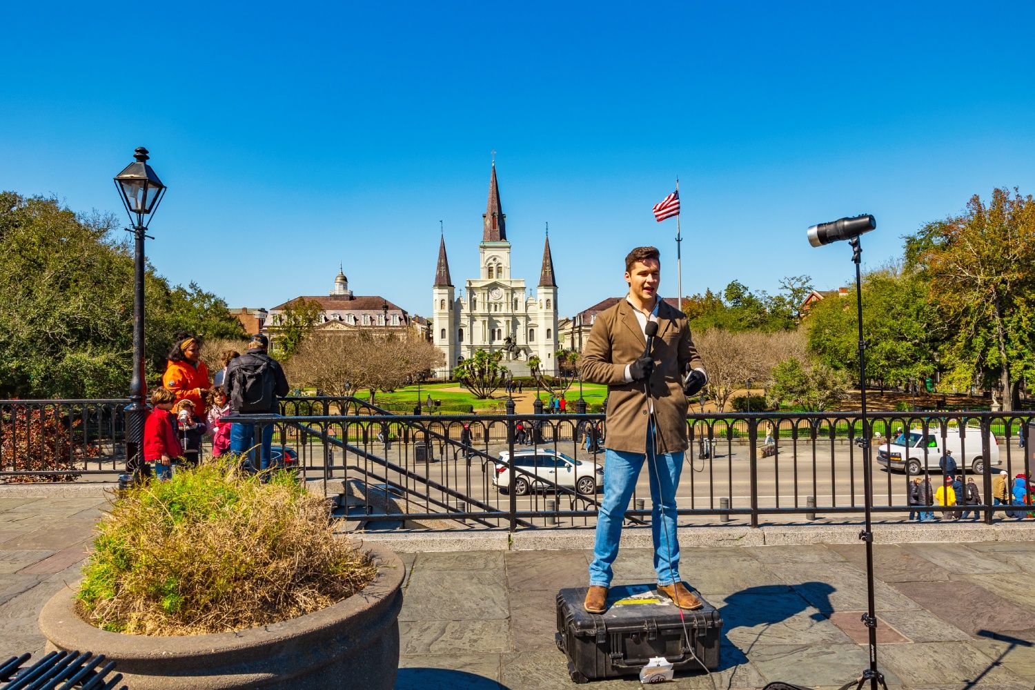 Vista de la catedral de Saint Louis desde Jackson Square.