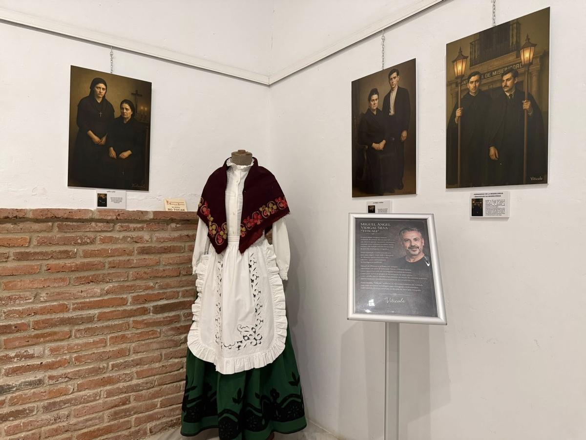 Uno de los espacios de la exposición, en Olivenza.