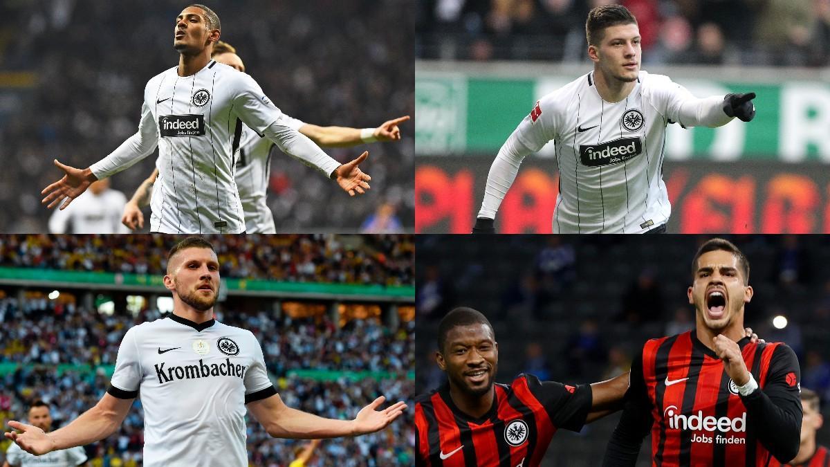 Cuatro de los delanteros que han pasado por Frankfurt en la última década