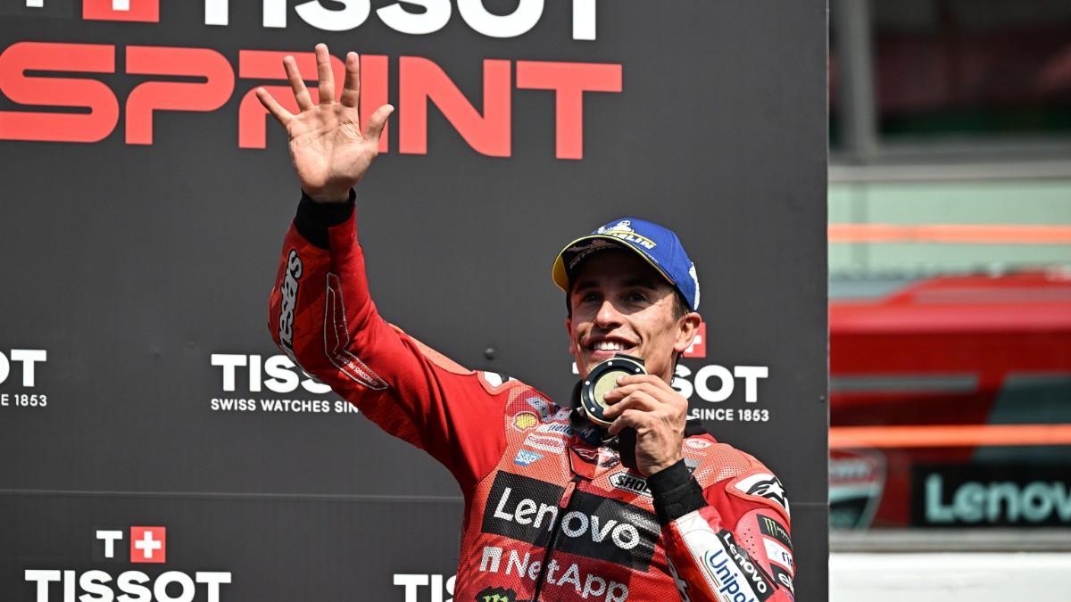 Marc Márquez celebra su victoria